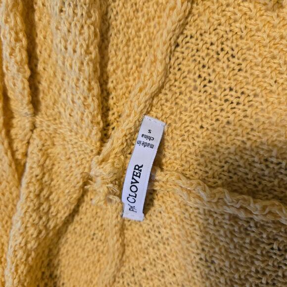 Velvet by Graham & Spencer marigold yellow cardigan size Small loose knit Office - Picture 5 of 9